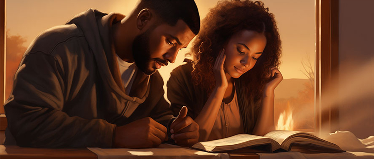 bible and couple